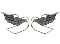 Ludwig Mies Van Der Rohe Mid Century Modern Mr Lounge Chairs in Leather by Mies Van Der Rohe for Stendig - 2606715