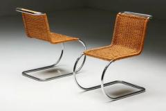 Ludwig Mies Van Der Rohe Mies Van Der Rohe MR10 Rattan Easy Chairs Germany 1980s - 3420031