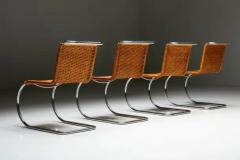 Ludwig Mies Van Der Rohe Mies Van Der Rohe MR10 Rattan Easy Chairs Germany 1980s - 3420132