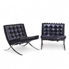 Ludwig Mies Van Der Rohe Mies Van Der Rohe for Knoll Barcelona Mid Century Lounge Chairs Pair - 4218733