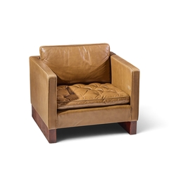 Ludwig Mies Van Der Rohe Mies Van Der Rohe for Knoll Mid Century Walnut and Leather Lounge Chair - 4788656