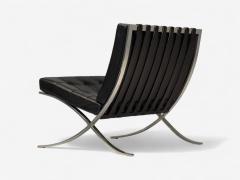 Ludwig Mies Van Der Rohe Mies van der Rohe Black Leather Chrome Early Barcelona Chairs USA 1960s - 4217386