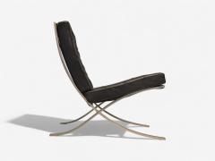 Ludwig Mies Van Der Rohe Mies van der Rohe Black Leather Chrome Early Barcelona Chairs USA 1960s - 4217390