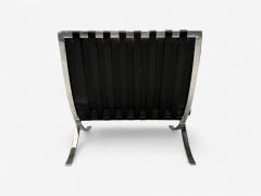 Ludwig Mies Van Der Rohe Mies van der Rohe Black Leather Chrome Early Barcelona Chairs USA 1960s - 4217394