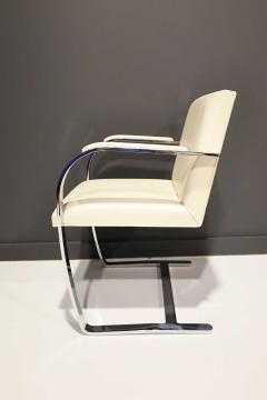 Ludwig Mies Van Der Rohe Mies van der Rohe Stainless Steel Brno Chairs by Knoll in Sabrina Leather - 2316468