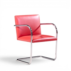 Ludwig Mies Van Der Rohe Mies van der Rohe for Knoll BRNO Cantilever Chrome Dining Chairs Set of 8 - 4711384