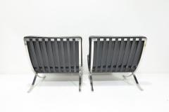 Ludwig Mies Van Der Rohe Mies van der Rohe for Knoll Barcelona Chairs in Black Leather - 3876359