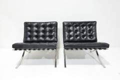 Ludwig Mies Van Der Rohe Mies van der Rohe for Knoll Barcelona Chairs in Black Leather - 3876361