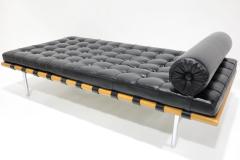 Ludwig Mies Van Der Rohe Mies van der Rohe for Knoll Barcelona Daybed Couch in Black Leather - 3880321