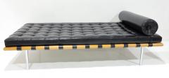 Ludwig Mies Van Der Rohe Mies van der Rohe for Knoll Barcelona Daybed Couch in Black Leather - 3880323