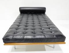 Ludwig Mies Van Der Rohe Mies van der Rohe for Knoll Barcelona Daybed Couch in Black Leather - 3880324