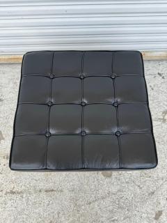 Ludwig Mies Van Der Rohe Mies van der Rohe for Knoll Black Tufted Leather Barcelona Ottoman - 4232295