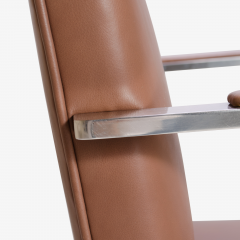 Ludwig Mies Van Der Rohe Mies van der Rohe for Knoll Brno Flat Bar Chairs in Cognac Leather - 301566