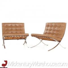 Ludwig Mies Van Der Rohe Mies van der Rohe for Knoll Mid Century Barcelona Lounge Chairs Pair - 3319098