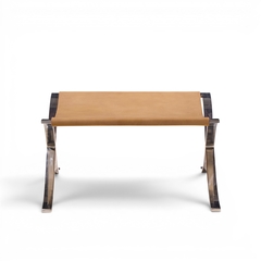 Ludwig Mies Van Der Rohe Mies van der Rohe for Knoll Mid Century Barcelona Stool with Cowhide Sling - 4712993