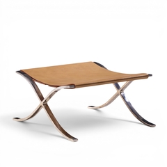 Ludwig Mies Van Der Rohe Mies van der Rohe for Knoll Mid Century Barcelona Stool with Cowhide Sling - 4712998