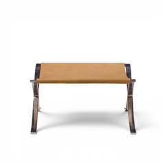 Ludwig Mies Van Der Rohe Mies van der Rohe for Knoll Mid Century Barcelona Stool with Cowhide Sling - 4712999