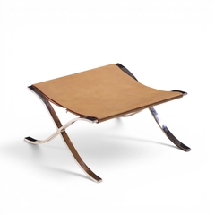Ludwig Mies Van Der Rohe Mies van der Rohe for Knoll Mid Century Barcelona Stool with Cowhide Sling - 4713001