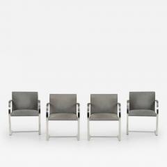 Ludwig Mies Van Der Rohe Mies van der Rohe for Knoll set of Four Bruno Chairs - 3192129