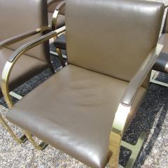 Ludwig Mies Van Der Rohe One Brass Flat Bar Brno Chairs by Mies Van Der Rohe - 2700084