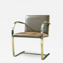 Ludwig Mies Van Der Rohe One Brass Flat Bar Brno Chairs by Mies Van Der Rohe - 2701971