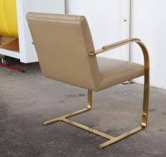 Ludwig Mies Van Der Rohe One Brass Flat Bar Brno Chairs by Mies Van Der Rohe - 2995527