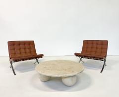 Ludwig Mies Van Der Rohe Pair of Brown Leather Barcelona Chairs by Mies Van Der Rohe for Knoll - 2992749