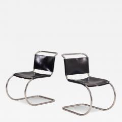 Ludwig Mies Van Der Rohe Pair of Ludwig Mies van der Rohe for Knoll MR10 Chairs 1970 c  - 4634932