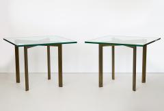 Ludwig Mies Van Der Rohe Pair of Mies van der Rohe Bronze Barcelona Side Tables - 1011013