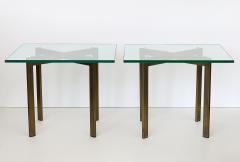 Ludwig Mies Van Der Rohe Pair of Mies van der Rohe Bronze Barcelona Side Tables - 1011015