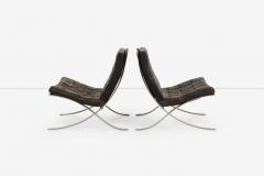 Ludwig Mies Van Der Rohe Rare Early Pair of Mies van der Rohe Barcelona Chairs Ottoman c 1960 - 4132366