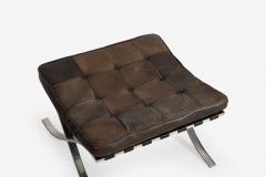 Ludwig Mies Van Der Rohe Rare Early Pair of Mies van der Rohe Barcelona Chairs Ottoman c 1960 - 4132371