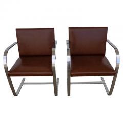 Ludwig Mies Van Der Rohe Set of 2 Knoll Mies Van Der Rohe Brno Flat Bar Chairs - 2456111