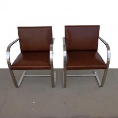 Ludwig Mies Van Der Rohe Set of 2 Knoll Mies Van Der Rohe Brno Flat Bar Chairs - 2456119