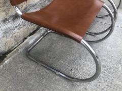 Ludwig Mies Van Der Rohe Set of 4 Mies van der Rohe Leather MR10 Cantilever Chairs for Knoll Intl  - 1709561