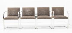 Ludwig Mies Van Der Rohe Set of Four Mies van der Rohe Brno Chairs in Mohair - 1327579