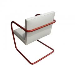 Ludwig Mies Van Der Rohe Vintage Ivory Leather Copper Frame Tubular Knoll Brno Chair Mies van der Rohe - 2620380