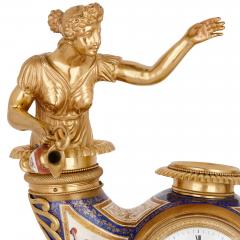 Ludwig Politzer Austrian enamel and silver gilt clock by Ludwig Politzer - 1287308