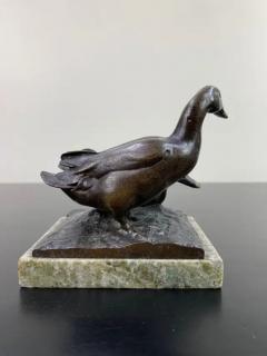 Ludwig Vordermayer Bronze Pair of Ducks by Ludwig Vordermayer on a Marble Plinth - 2487732