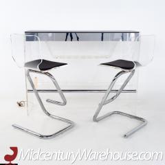 Luigi Bardini Mid Century Illuminating Lucite Bar and Barstools - 2355367