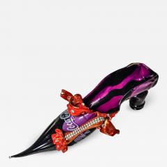 Luigi Bona Coca cola bottle glass shoe sculpture by Luigi Bona - 4101301
