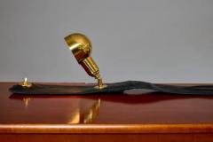 Luigi Caccia Dominioni Black Leather Armchair Lamp by Luigi Caccia Dominioni LP01  - 3256218