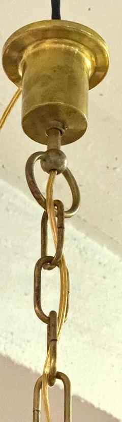 Luigi Caccia Dominioni Italian Mid Century Modern Satin Glass Brass Pendant by Luigi Caccia Dominioni - 4571263