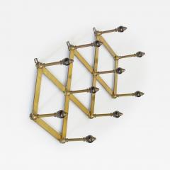 Luigi Caccia Dominioni Luigi Caccia Dominioni Adjustable Brass Coat Rack for Azucena Italy 1950s - 4177086