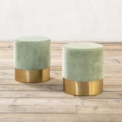 Luigi Caccia Dominioni Luigi Caccia Dominioni Pair of Poufs mod Cilindro for Azucena 60s - 3220264