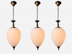 Luigi Caccia Dominioni Luigi Caccia Dominioni ceiling pendants in opaline glass and brass attributed - 4562238