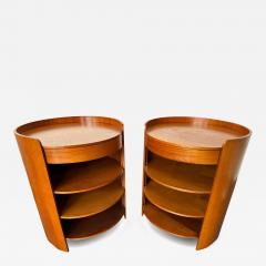 Luigi Caccia Dominioni Pair of Wood Bedside Tables by Luigi Caccia Dominioni for Azucena Italy 1960s - 3720452