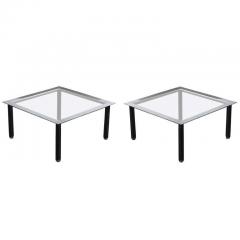 Luigi Caccia Dominioni Set of Two Fasce Cromate Coffee Tables by Luigi Caccia Dominioni for Azucena - 4725993
