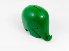 Luigi Colani Luigi Colani Drumbo Green Elephant Money Bank for Dresdner Bank 1970s - 4047084