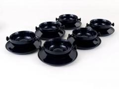 Luigi Colani Luigi Colani Zen Full Tea Set and Plates Stoneware Friesland Germany 1970s - 4050170